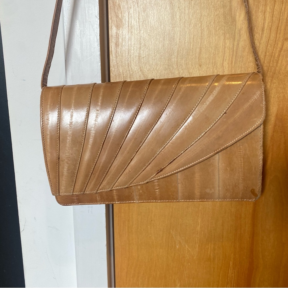 Chic Brown Leather Clutch